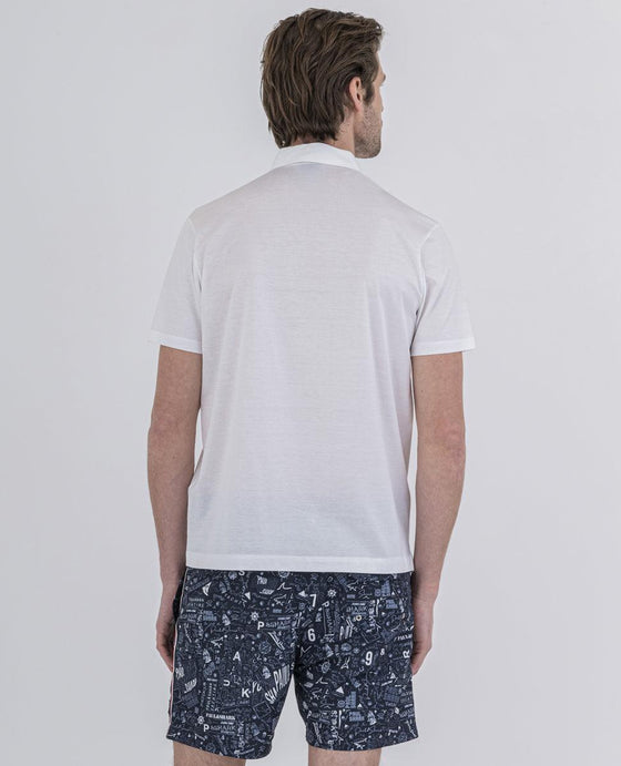 Paul & Shark - Polo uni manches courtes à col chemise - LE CAPITAINE D'A BORD