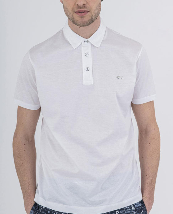 Paul & Shark - Polo uni manches courtes à col chemise - LE CAPITAINE D'A BORD