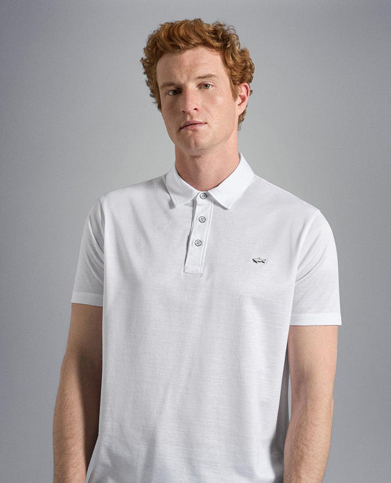 Paul & Shark - Polo uni manches courtes à col chemise - LE CAPITAINE D'A BORD