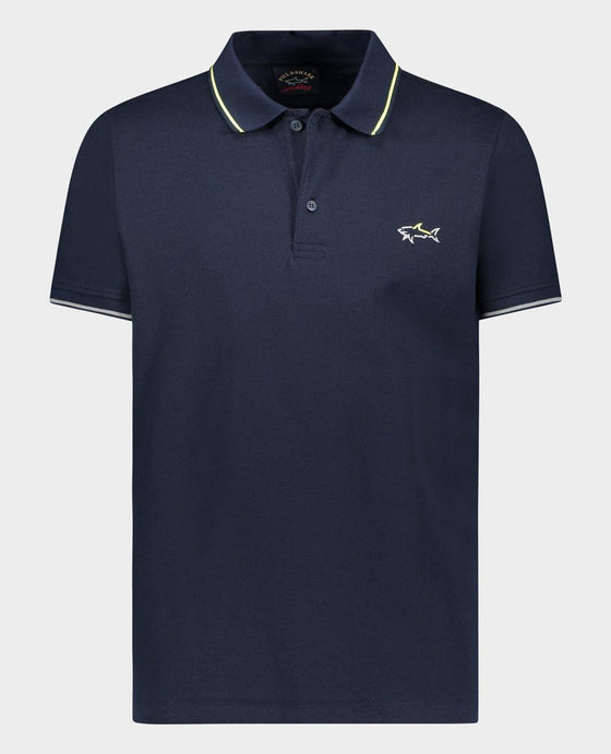 Paul & Shark - Polo uni manches courtes requin fluo - LE CAPITAINE D'A BORD