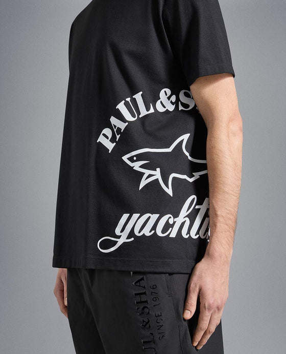 Paul & Shark - T-shirt de coton logo sur le côté - LE CAPITAINE D'A BORD