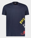 Paul & Shark - T-shirt de coton logo sur le côté - LE CAPITAINE D'A BORD