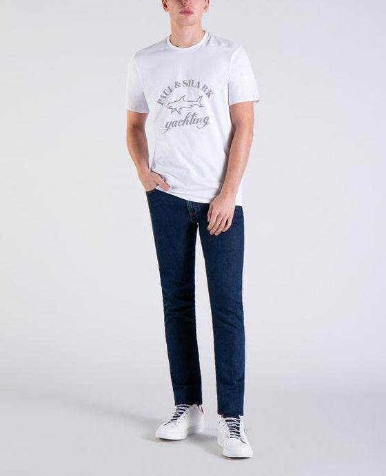 Paul & Shark - T-shirt Logo Paul & Shark Réfléchissant (plusieurs couleurs disponibles) - LE CAPITAINE D'A BORD