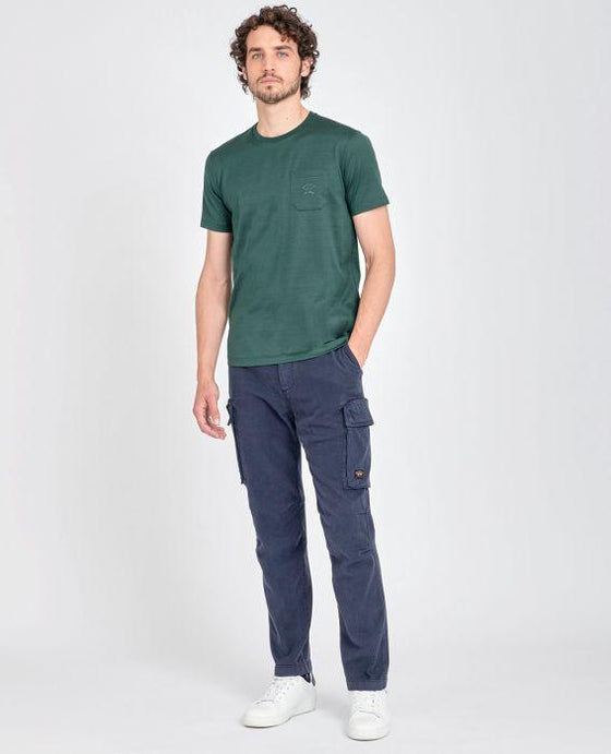 Paul & Shark - T-shirt uni coton mercerisé avec poche - LE CAPITAINE D'A BORD