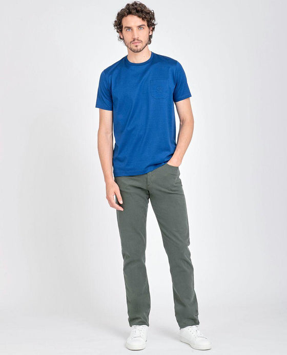 Paul & Shark - T-shirt uni coton mercerisé avec poche - LE CAPITAINE D'A BORD