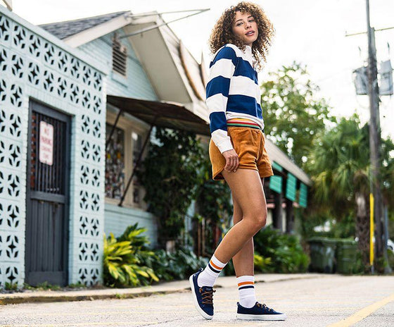 Sperry - Women's SeaCycled™ Crest Vibe Linen Sneaker - Navy - LE CAPITAINE D'A BORD